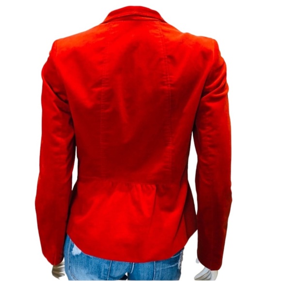 Talbots Orange Velvet Blazer - Picture 5 of 7